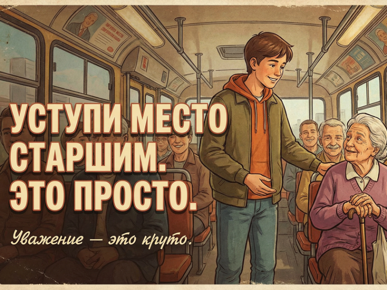 Памятки «Уступи место старшим».