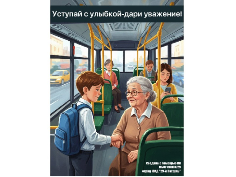 Памятки «Уступи место старшим».