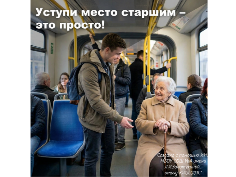 Памятки «Уступи место старшим».