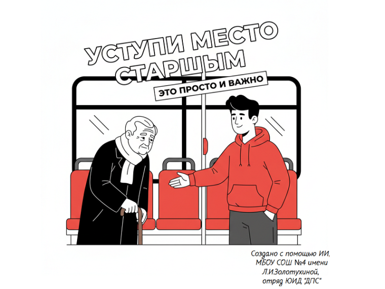 Памятки «Уступи место старшим».