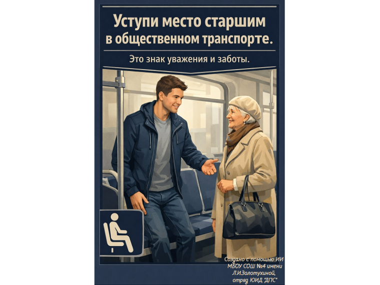 Памятки «Уступи место старшим».